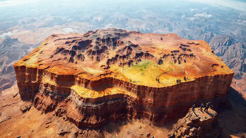 Heres a concise option:“Geological data reveals layered terrain.”