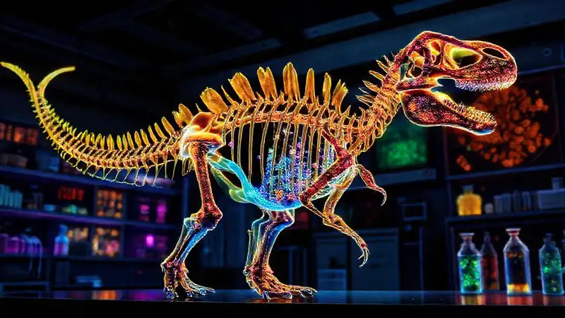 Heres a concise one-sentence answer:“Brachiosaurus gut reveals vibrant microbiome details.”