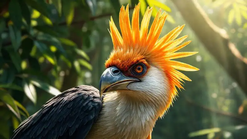 Here’s the concise sentence:“A vibrant bird’s portrait captures focus.”