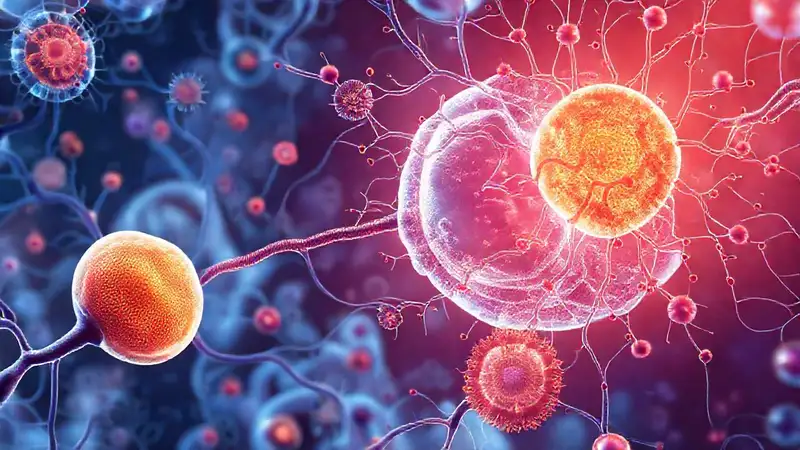 Cellular processes illustrate intricate biological networks