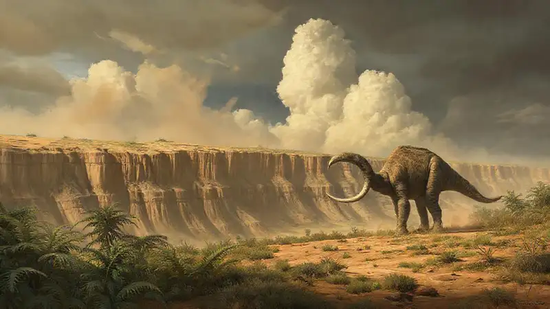 Here’s a concise option:“Paleocene landscape shows giant
