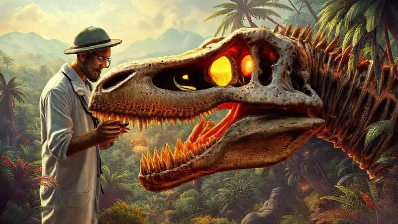 Paleontologist reveals a dinosaurs glowing brain