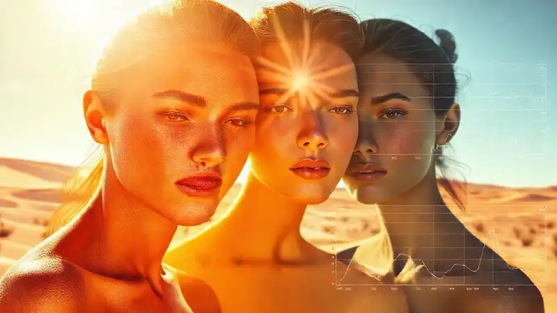 Diverse skin tones reflect realistic sunlight