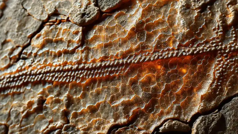 Ancient reptile’s texture reveals geological time