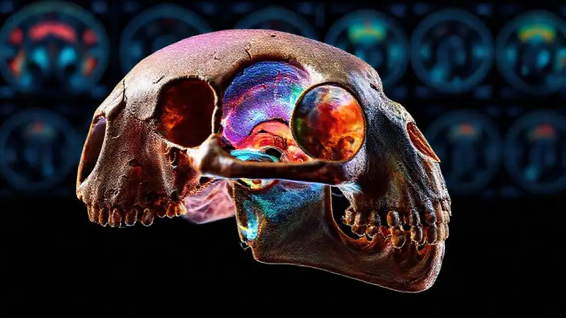 Here’s the concise sentence:“Detailed scans reveal ancient brain anatomy.”