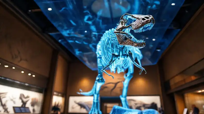 Here’s a concise single-sentence response:A museum showcases a technologically advanced skeleton