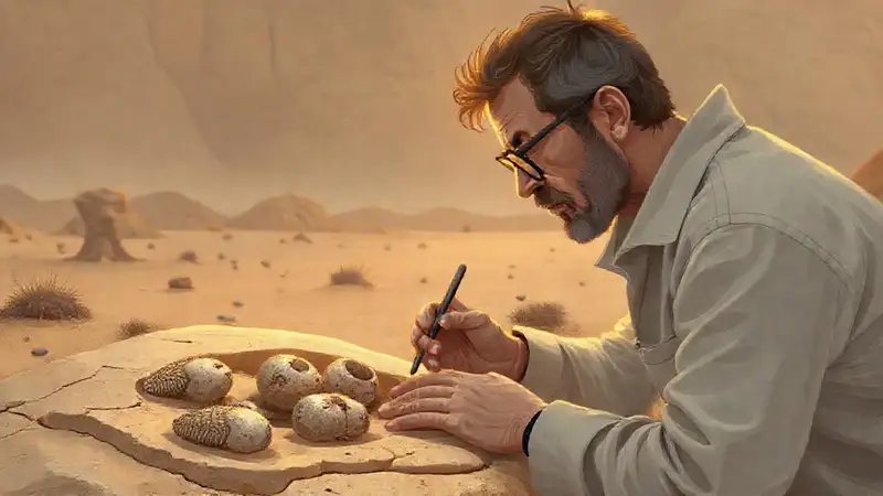 Paleontologist studies ancient