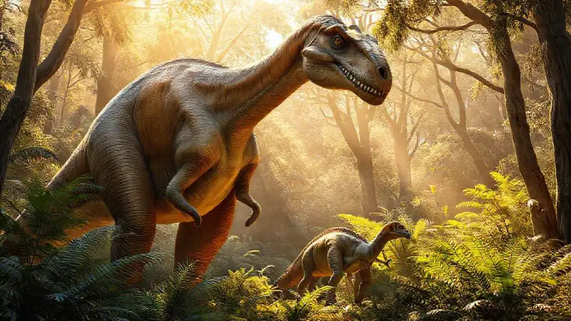 A gentle giant nurtures her young
